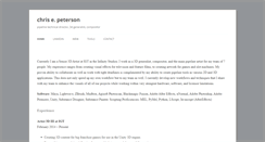 Desktop Screenshot of chrisepeterson.com